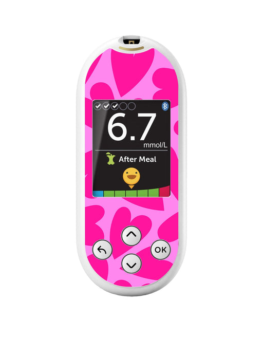 Puffy Hearts for OneTouch Verio Reflect Glucometer-Pump Peelz