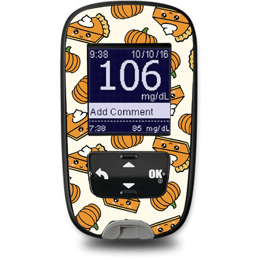 Pumpkin Pie Sticker for the Accu-Chek Guide Glucometer-Pump Peelz