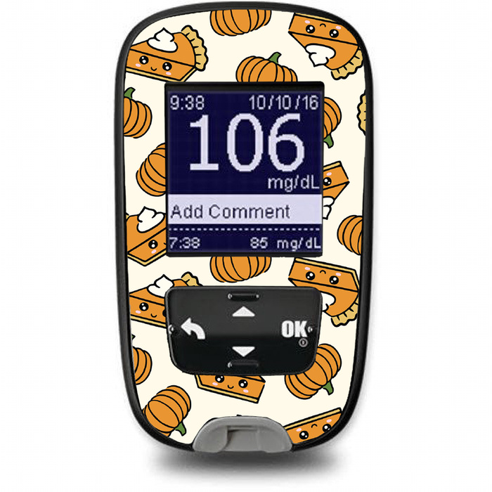 Pumpkin Pie Sticker for the Accu-Chek Guide Glucometer-Pump Peelz