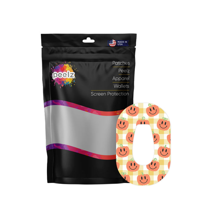 Pumpkin Smilies Patch Tape Designed for the DEXCOM G6-Pump Peelz