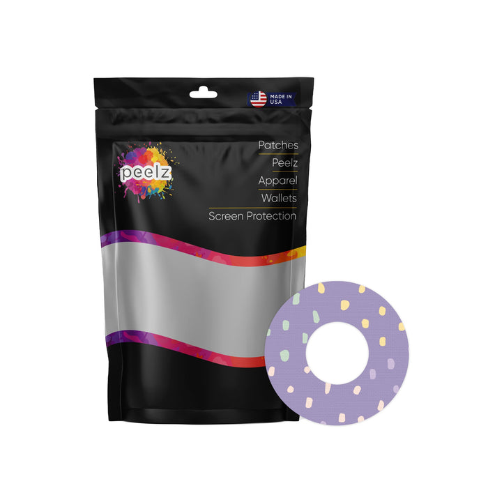 Purple Pastel Patch Tape Designed for the FreeStyle Libre 2-Pump Peelz