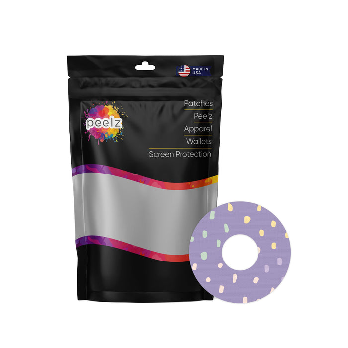 Purple Pastel Patch Tape Designed for the FreeStyle Libre 3-Pump Peelz