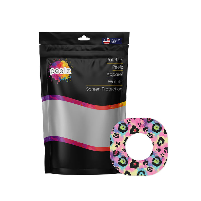 Rainbow Leopard Patch Tape Designed for the DEXCOM G7 and Stelo-Pump Peelz