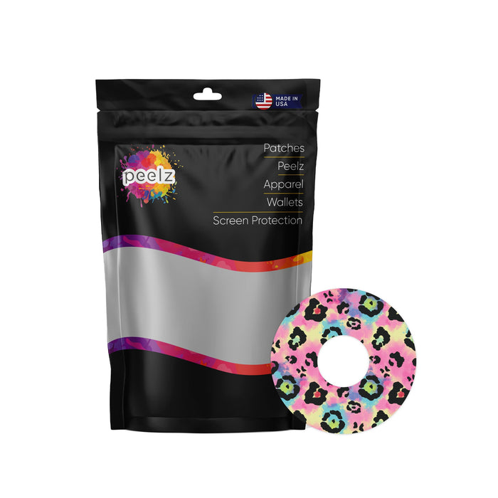 Rainbow Leopard Patch Tape Designed for the FreeStyle Libre 3-Pump Peelz