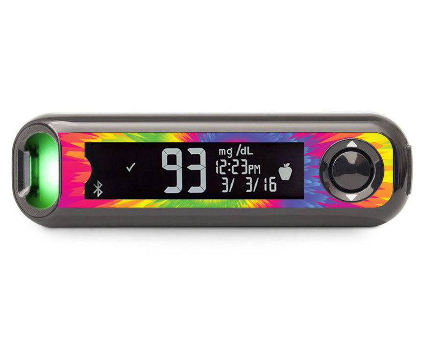 Rainbow Tie Dye Bayer Contour© Next One Glucometer Peelz For Contour Meters