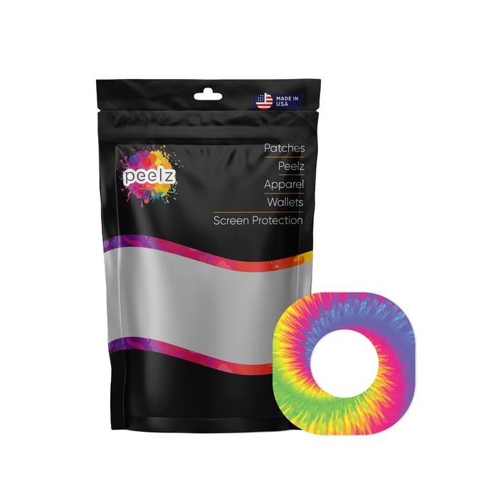 Rainbow Tie Dye Patch Tape Designed for the DEXCOM G7 and Stelo-Pump Peelz