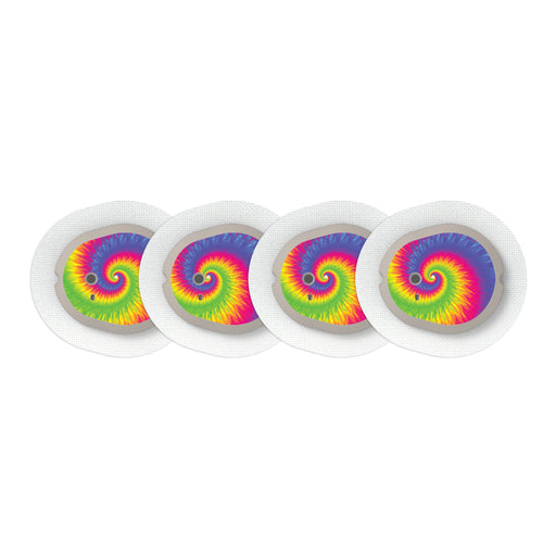 Rainbow Tie-Dye Sticker Designed for the DEXCOM G7 and Stelo Transmitter-Pump Peelz