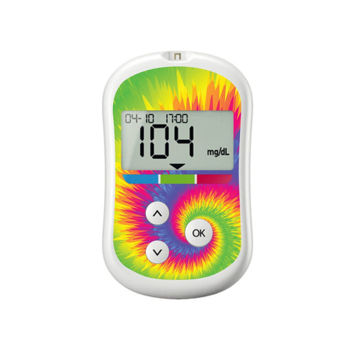 Rainbow Tie Dye For Onetouch Verio Flex Glucometer Peelz