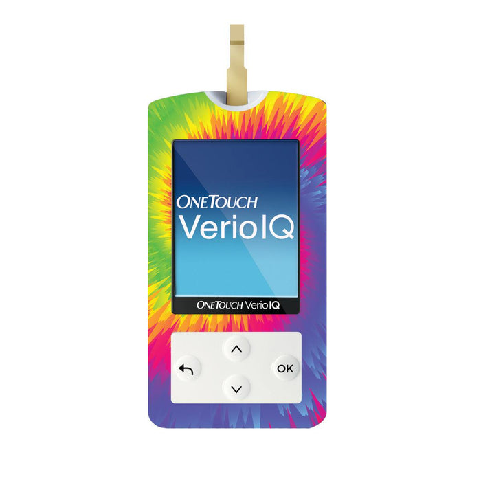 Rainbow Tie Dye For Onetouch Verio Iq Glucometer Peelz Verioiq