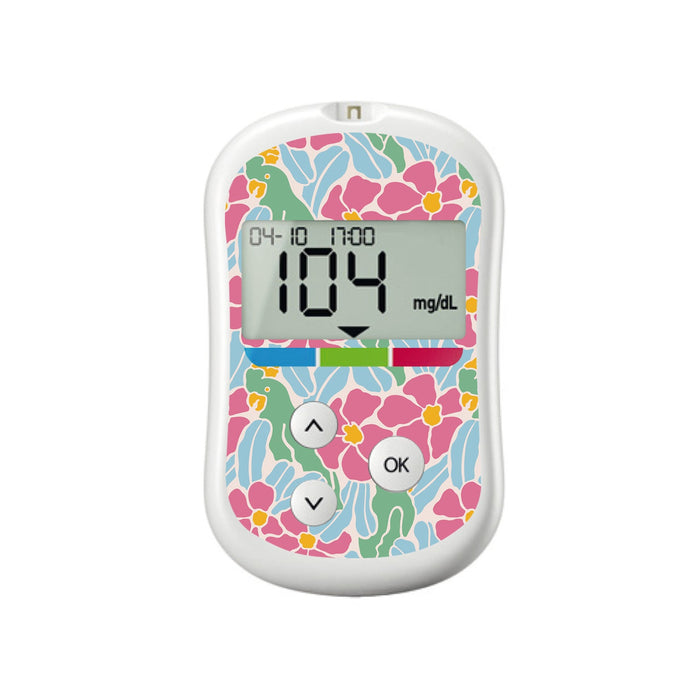 Retro Parrots for OneTouch Verio Flex Glucometer-Pump Peelz