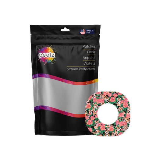 Rosey Tigers Patch Tape Designed for the DEXCOM G7 and Stelo-Pump Peelz