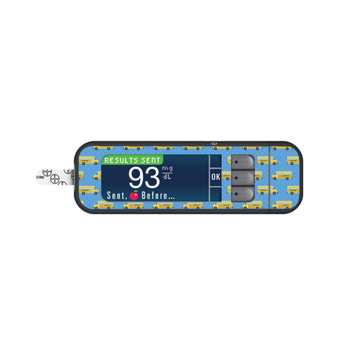 School Bus Skin For Bayer Contour Next Glucometer Peelz Meters