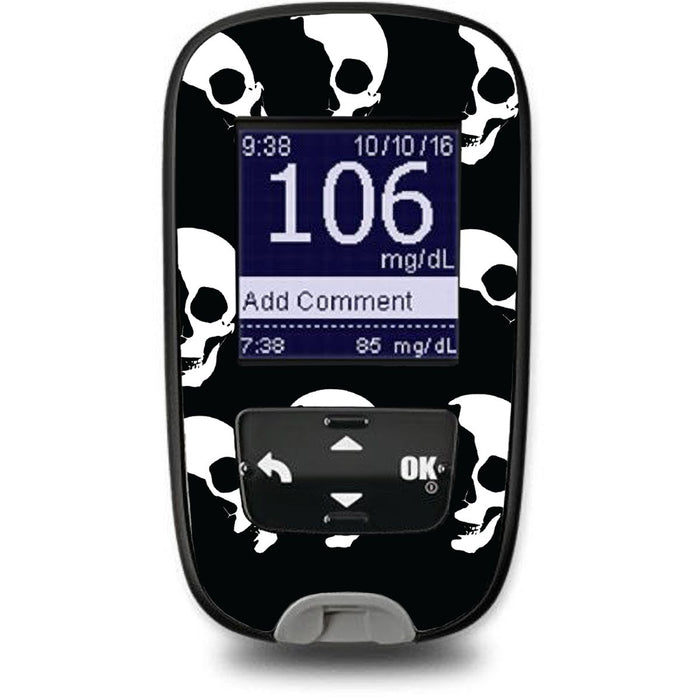 Shadow Skulls Sticker for the Accu-Chek Guide Glucometer-Pump Peelz