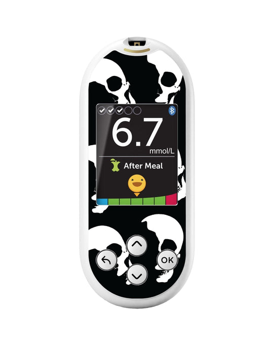 Shadow Skulls for OneTouch Verio Reflect Glucometer-Pump Peelz