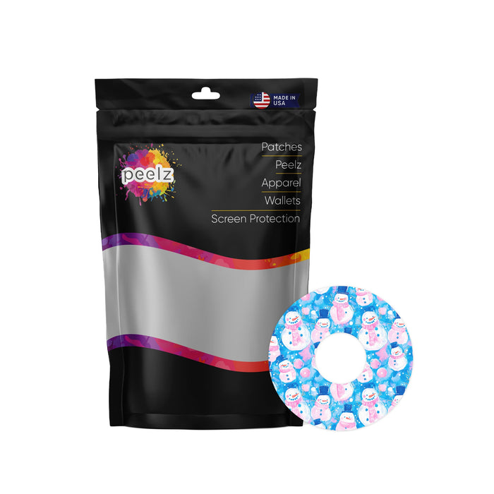 Snowman Patch Tape Designed for the FreeStyle Libre 3-Pump Peelz