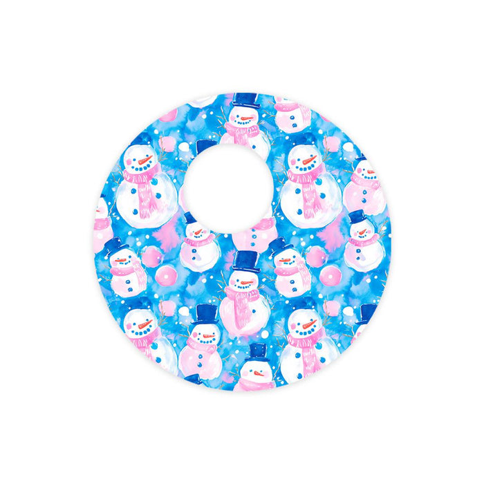 Snowman Sticker Designed for the FreeStyle Libre 3 Sensor-Pump Peelz