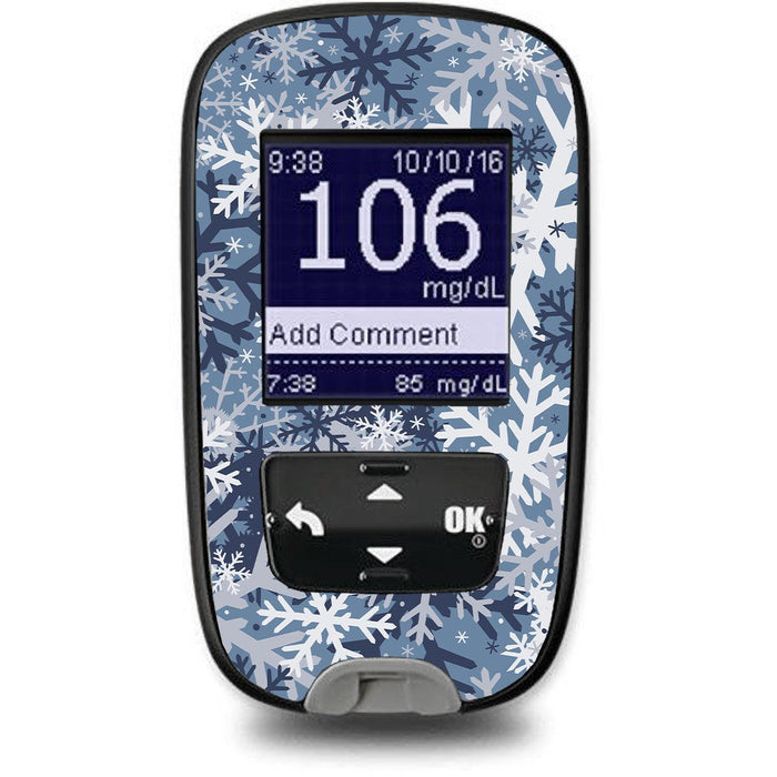 Snowy Camo Sticker for the Accu-Chek Guide Glucometer-Pump Peelz