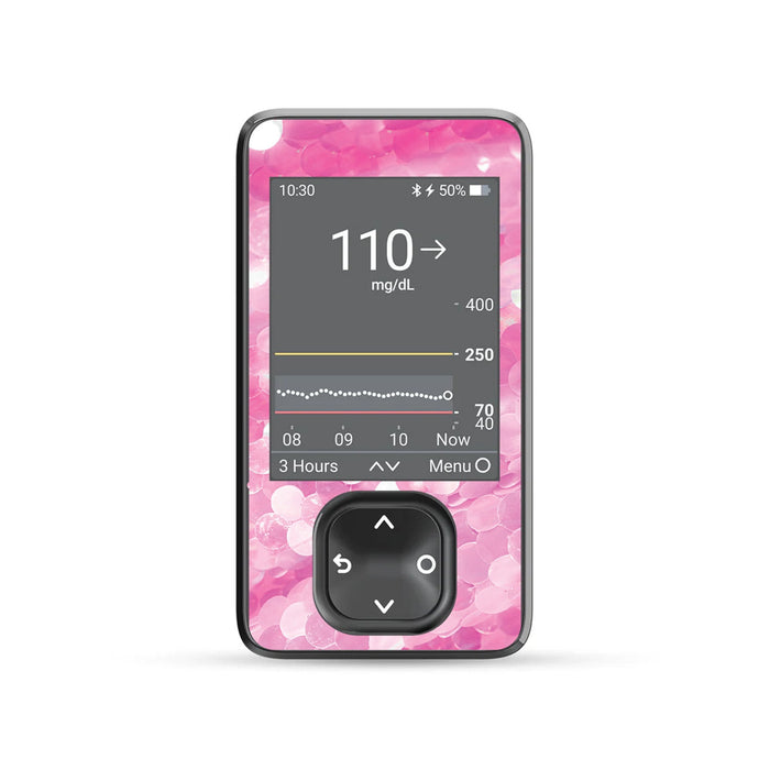 Sparkly Sequins DEXCOM G7 and Stelo and G6 Receiver Sticker-Pump Peelz