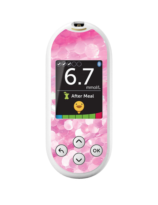 Sparkly Sequins for OneTouch Verio Reflect Glucometer-Pump Peelz