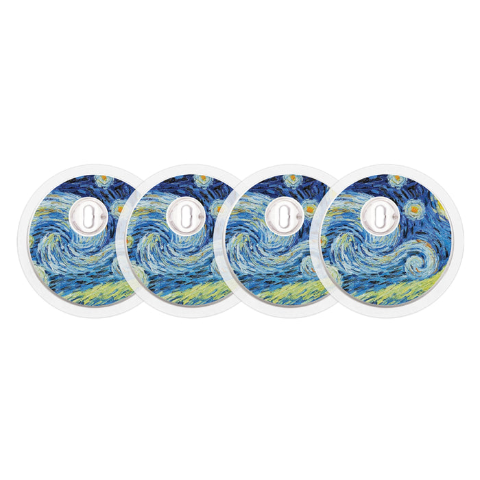 Starry Night Sticker Designed for the FreeStyle Libre 3 Sensor-Pump Peelz