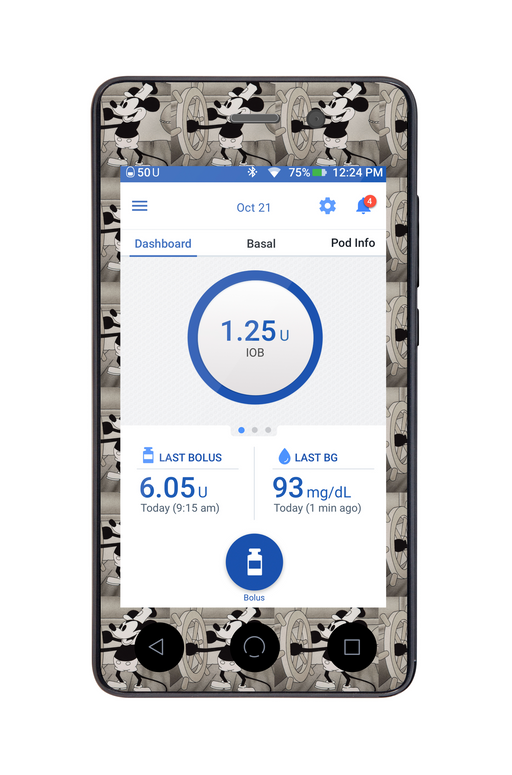 Steamboat Willie for Omnipod DASH™-Pump Peelz