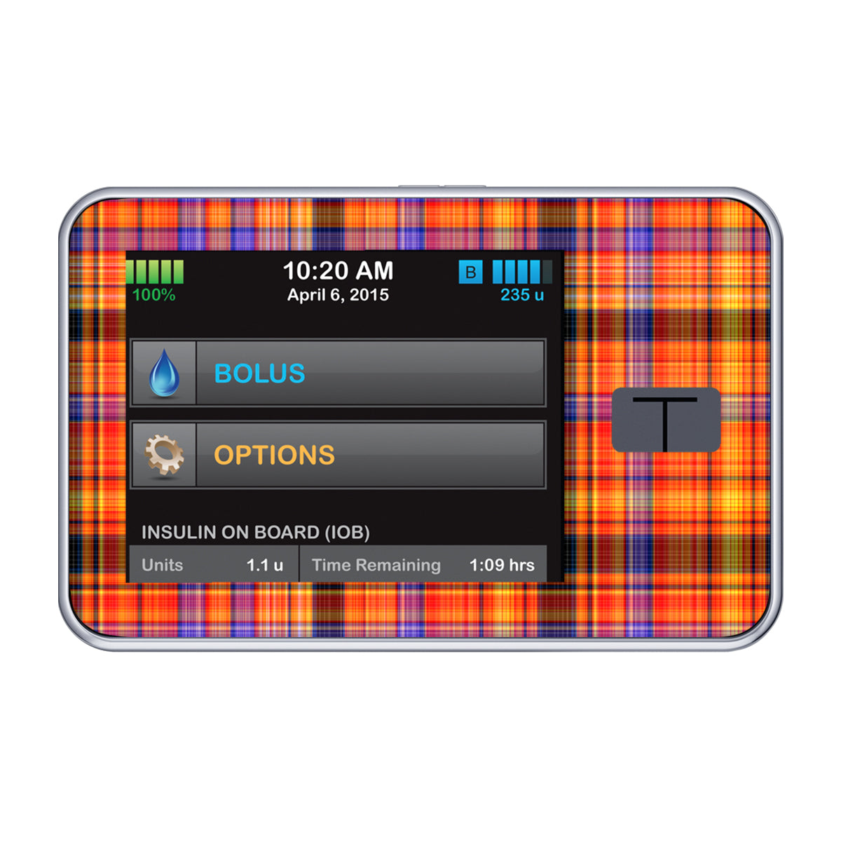 Pumpkin Plaid Tandem t:slim X2 - Pump Peelz