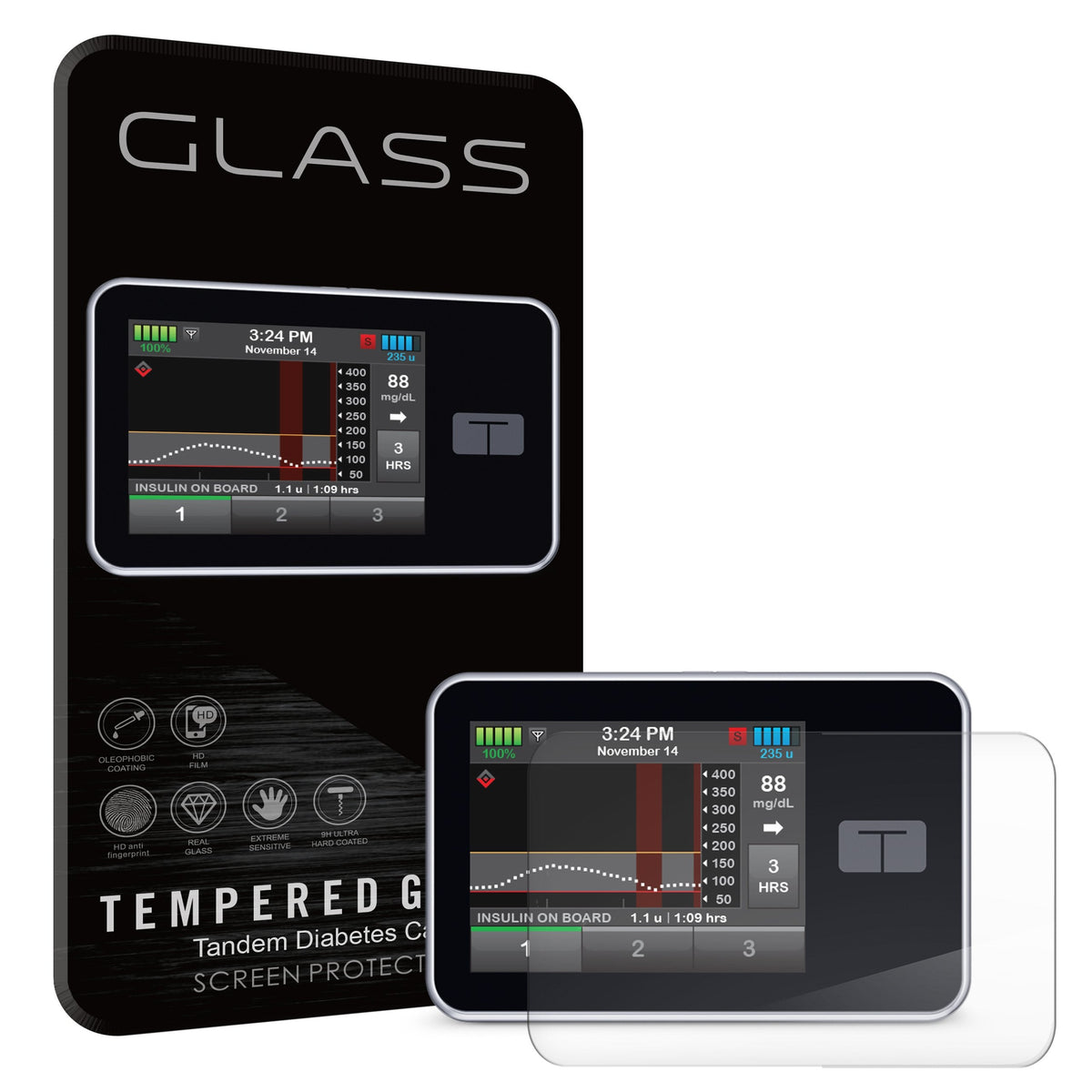 Dexcom© Continuous Glucose Monitor Receiver and Tandem t:slim Screen ...