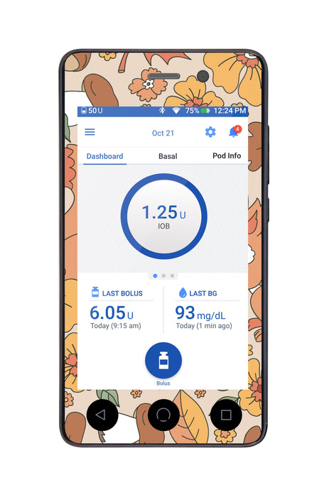 Thanksgiving Floral for Omnipod DASH™-Pump Peelz