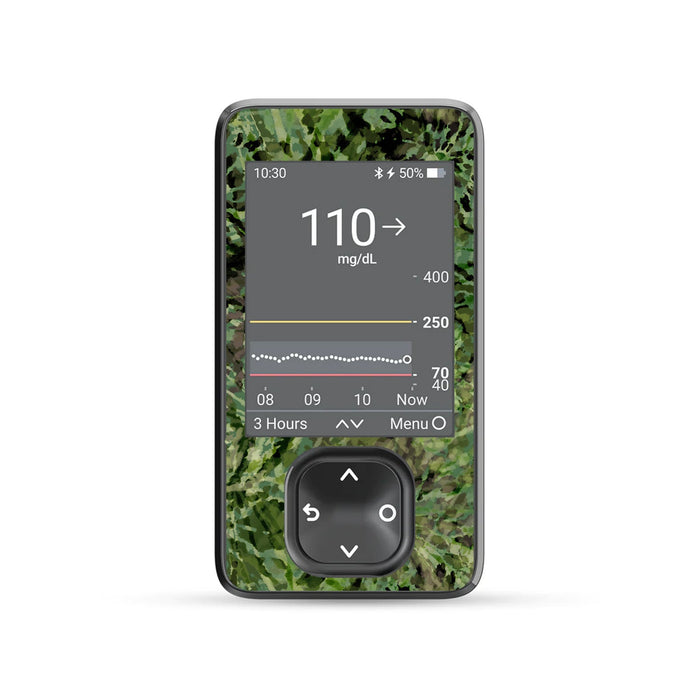 Tie Dye Camo DEXCOM G7 and Stelo Touchscreen Receiver-Pump Peelz