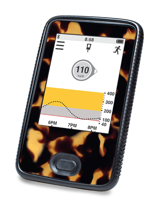 Tortoise Shell DEXCOM G6 Touchscreen Receiver-Pump Peelz