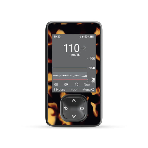 Tortoise Shell DEXCOM G7 and Stelo and G6 Touchscreen Receiver Sticker-Pump Peelz