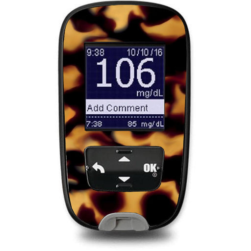 Tortoise Shell Sticker for the Accu-Chek Guide Glucometer-Pump Peelz