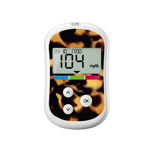 Tortoise Shell for OneTouch Verio Flex Glucometer-Pump Peelz