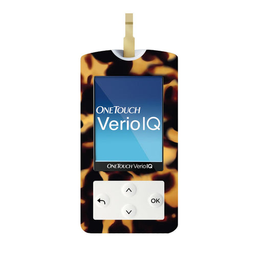 Tortoise Shell for OneTouch Verio IQ Glucometer-Pump Peelz