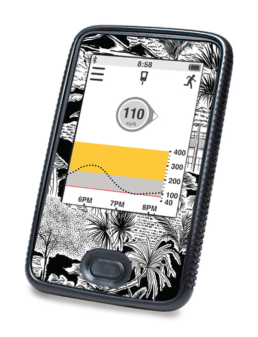 Tropical Sketch DEXCOM G6 Touchscreen Receiver-Pump Peelz