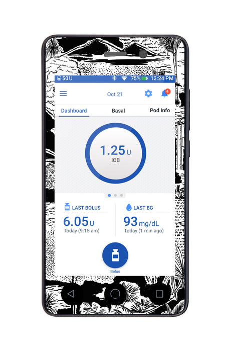Tropical Sketch for Omnipod DASH™-Pump Peelz