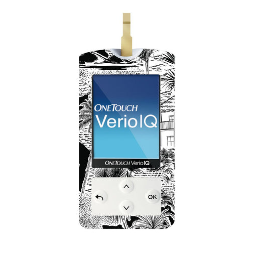 Tropical Sketch for OneTouch Verio IQ Glucometer-Pump Peelz