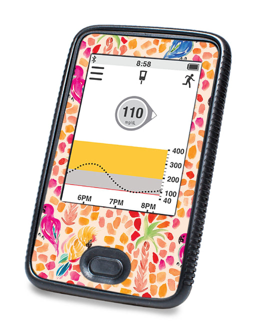 Tropical Watercolor DEXCOM G6 Touchscreen Receiver-Pump Peelz