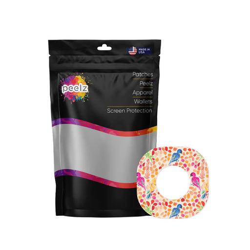 Tropical Watercolor Patch Tape Designed for the DEXCOM G7 and Stelo-Pump Peelz