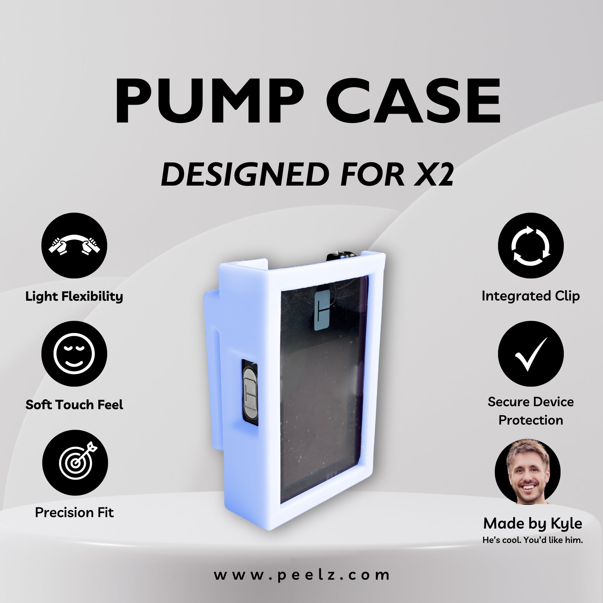 Tandem t:slim X2 Insulin Pump Case – Soft-Touch, Flexible Protection by Pump Peelz