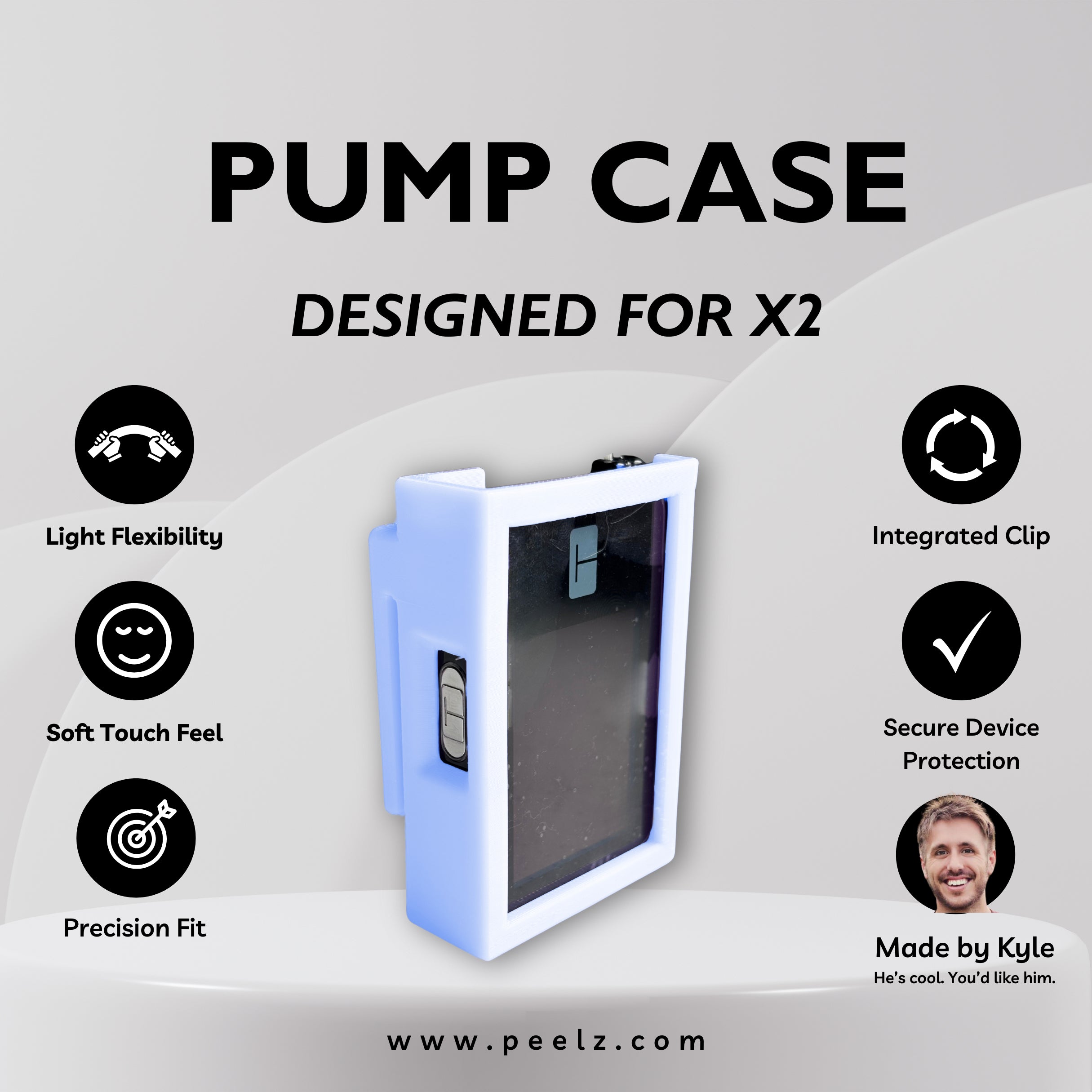 Tandem t:slim X2 Insulin Pump Case – Soft-Touch, Flexible Protection by Pump Peelz