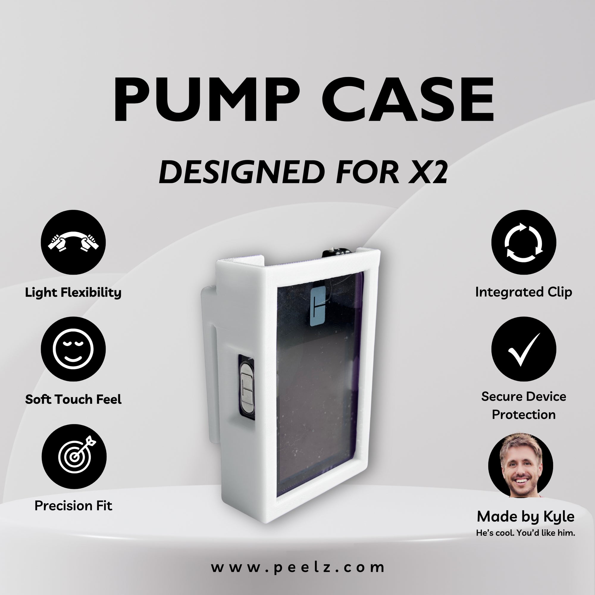 Tandem t:slim X2 Insulin Pump Case – Soft-Touch, Flexible Protection by Pump Peelz