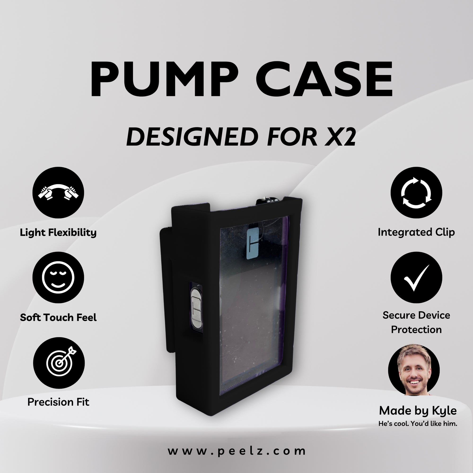 Tandem t:slim X2 Insulin Pump Case – Soft-Touch, Flexible Protection by Pump Peelz