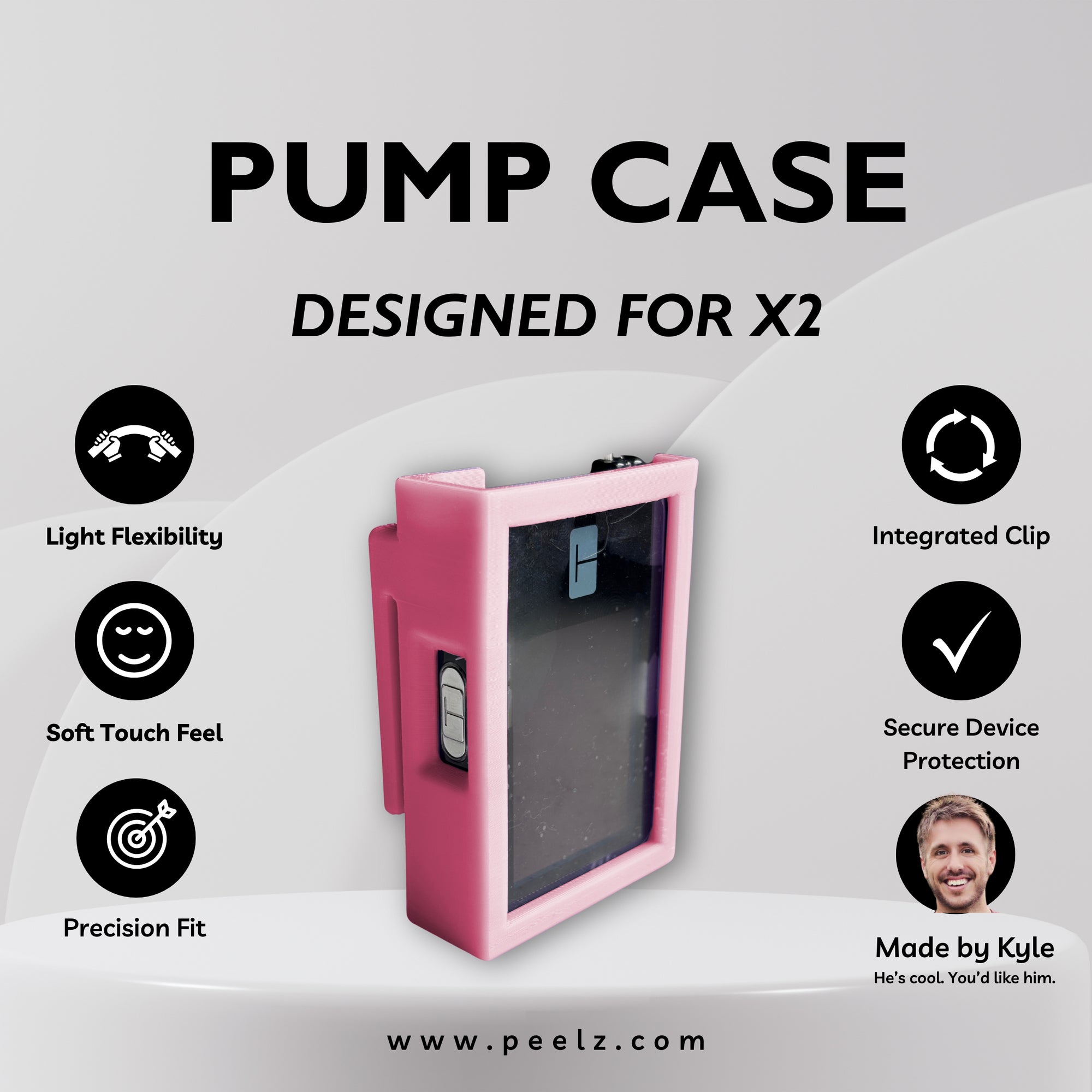 Tandem t:slim X2 Insulin Pump Case – Soft-Touch, Flexible Protection by Pump Peelz