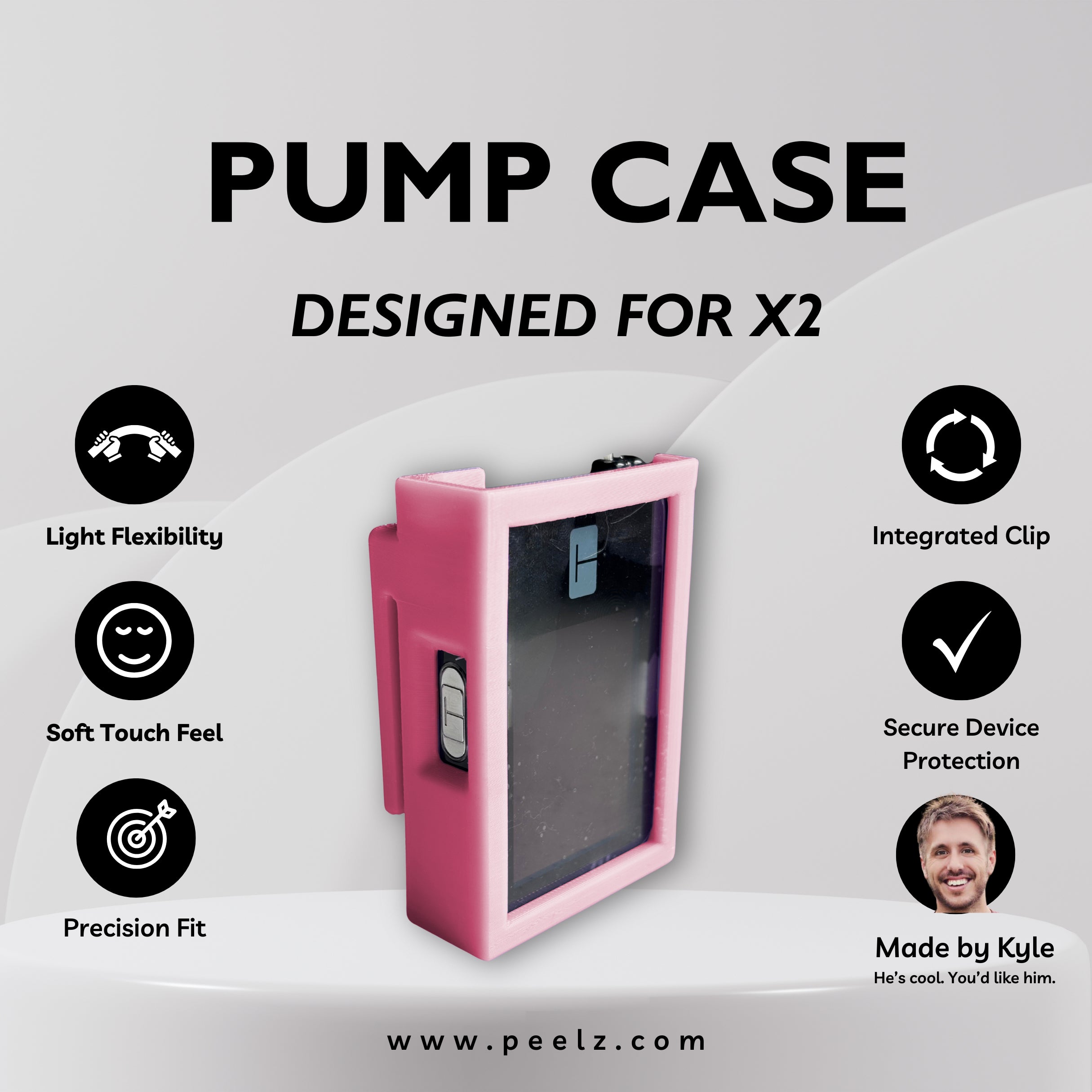 Tandem t:slim X2 Insulin Pump Case – Soft-Touch, Flexible Protection by Pump Peelz