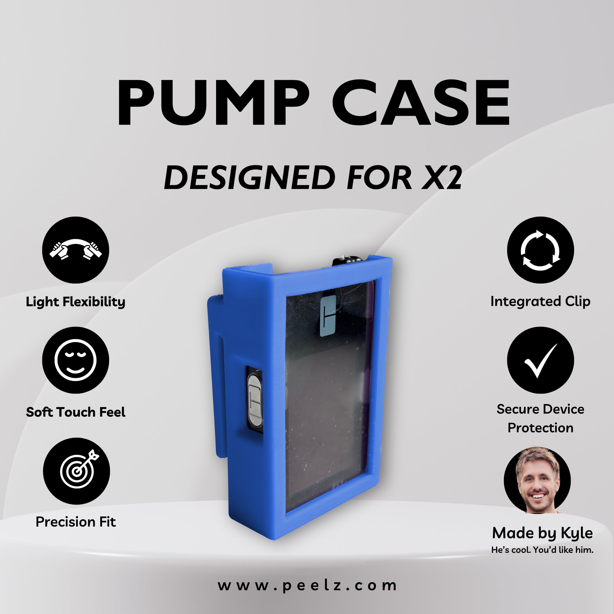 Tandem t:slim X2 Insulin Pump Case – Soft-Touch, Flexible Protection by Pump Peelz