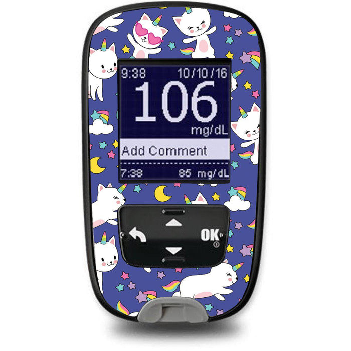 Unicorn Cats Sticker For The Accu-Chek Guide Glucometer Meter Peelz Accu-Check