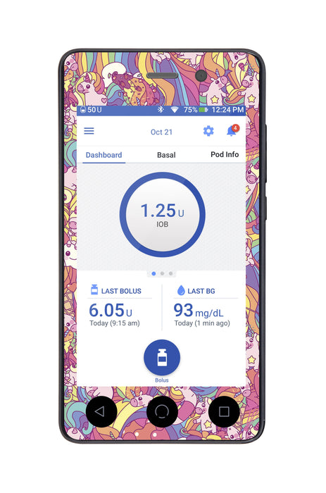 Unicorn Swirls For Omnipod Dash Peelz Pdm