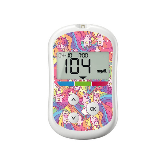 Unicorn Swirls For Onetouch Verio Flex Glucometer Peelz