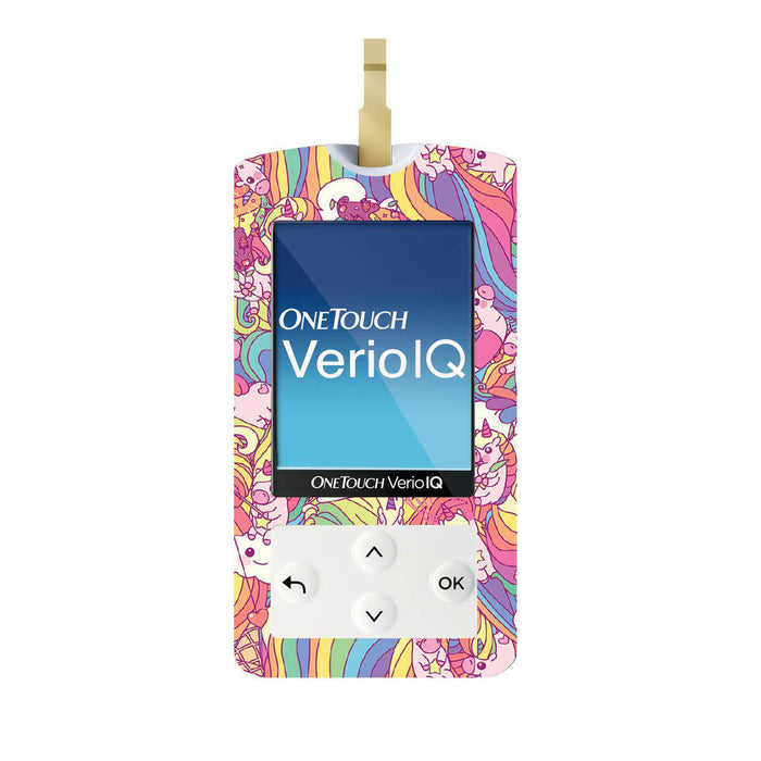 Unicorn Swirls For Onetouch Verio Iq Glucometer Peelz Verioiq